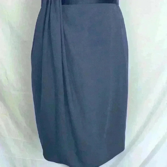 Vera Wang White Womens Short Dress Navy Blue One Shoulder
Belted - Picture 4 of 9